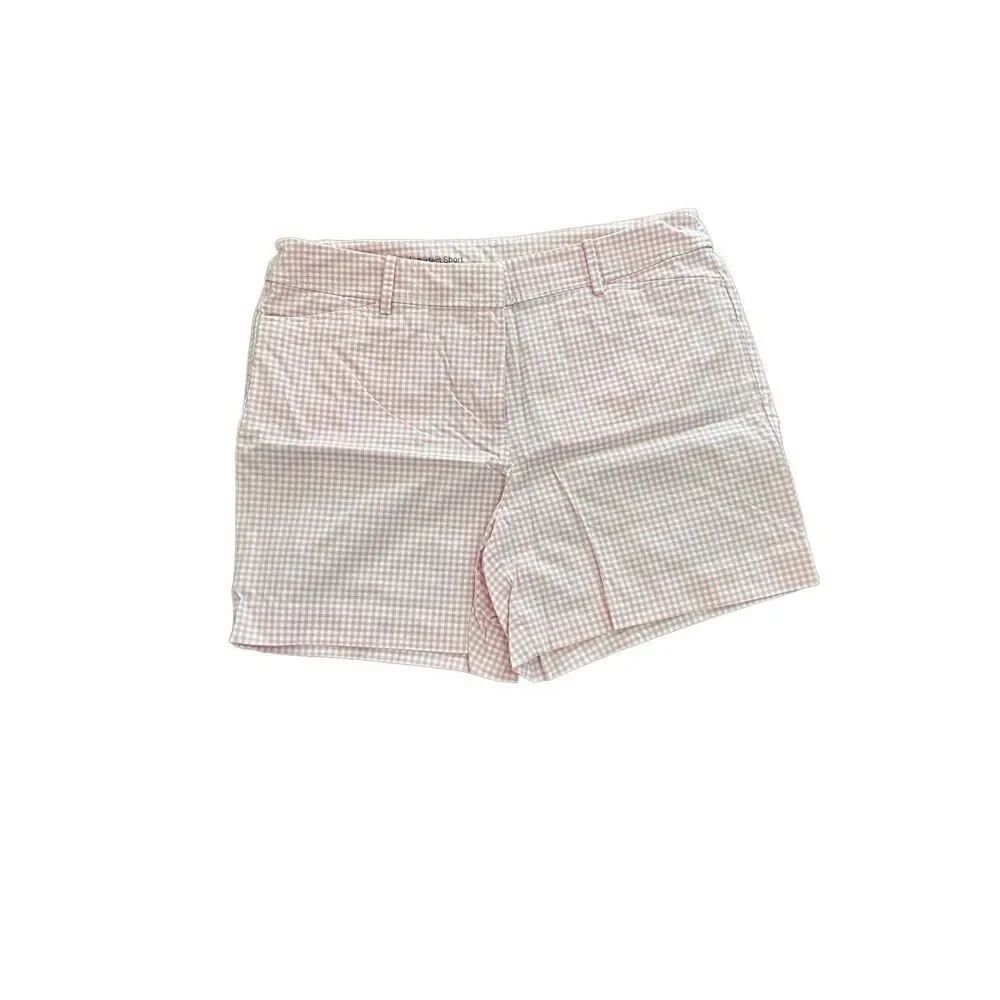 Talbots pink and white check perfect short size 10